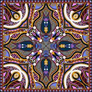 silk neck scarf or kerchief square pattern design N39