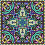 silk neck scarf or kerchief square pattern design N40