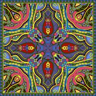 silk neck scarf or kerchief square pattern design N42