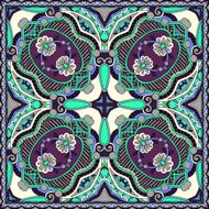 silk neck scarf or kerchief square pattern design N44