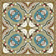 silk neck scarf or kerchief square pattern design N45