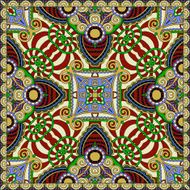 silk neck scarf or kerchief square pattern design N51