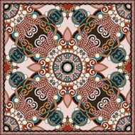 silk neck scarf or kerchief square pattern design N53