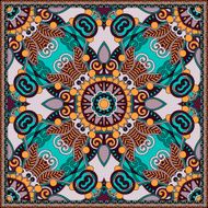 silk neck scarf or kerchief square pattern design N54