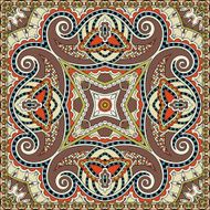 Traditional ornamental floral paisley bandanna N570