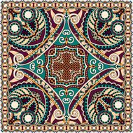 Traditional ornamental floral paisley bandanna N572