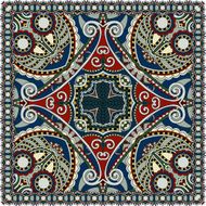 Traditional ornamental floral paisley bandanna N573