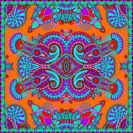 Traditional ornamental floral paisley bandanna N577