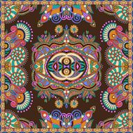 Traditional ornamental floral paisley bandanna N579