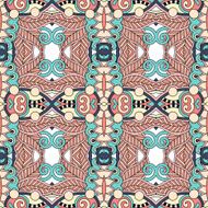 seamless geometry vintage pattern ethnic style ornamental backg N65