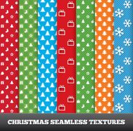 Merry christmas vector seamless patterns