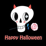 holiday card with a skull