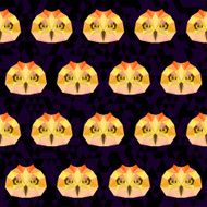 Bright polygonal owl pattern background