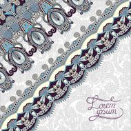 ornamental background with flower ribbon stripe pattern greeti N22