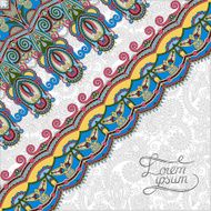 ornamental background with flower ribbon stripe pattern greeti N23