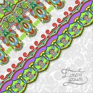 ornamental background with flower ribbon stripe pattern greeti N26