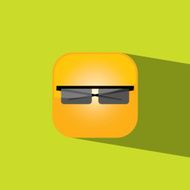 glasses button icon flat vector illustration eps10
