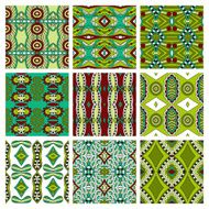 set of different seamless colored vintage geometric pattern tex N22