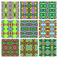 set of different seamless colored vintage geometric pattern tex N30