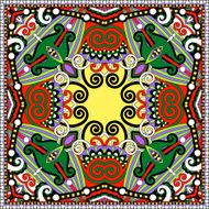 Traditional ornamental floral paisley bandanna Square ornament N34