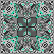 Traditional ornamental floral paisley bandanna Square ornament N37