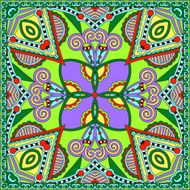 Traditional ornamental floral paisley bandanna Square ornament N38
