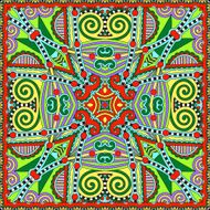 Traditional ornamental floral paisley bandanna Square ornament N40
