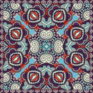 Traditional ornamental floral paisley bandanna Square ornament N42