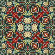 Traditional ornamental floral paisley bandanna Square ornament N43