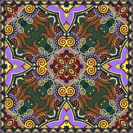 Traditional ornamental floral paisley bandanna Square ornament N44