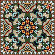 Traditional ornamental floral paisley bandanna Square ornament N48