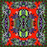 Traditional ornamental floral paisley bandanna Square ornament N50