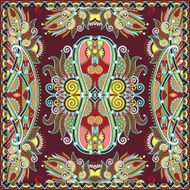 Traditional ornamental floral paisley bandanna Square ornament N53
