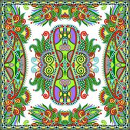 Traditional ornamental floral paisley bandanna Square ornament N54