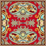 Traditional ornamental floral paisley bandanna Square ornament N55