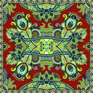 Traditional ornamental floral paisley bandanna Square ornament N59