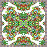 Traditional ornamental floral paisley bandanna Square ornament N63