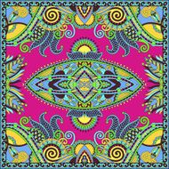 Traditional ornamental floral paisley bandanna Square ornament N66