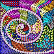 background pattern and pearls N2
