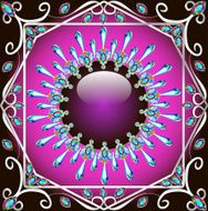 background with a pattern made of precious stone