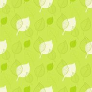 Seamless Autumn pattern abstract green leaf fall defoliation