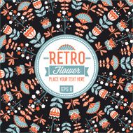 Retro flower background N2