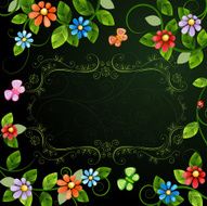 Floral illustration with colorful flowers