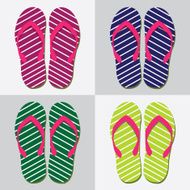 beach sandals vector illustration