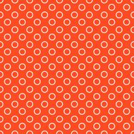 orange background fabric with white circles seamless pattern