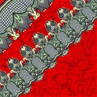 ornamental background with flower ribbon stripe pattern N20