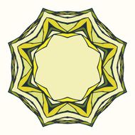 Ethnic round mandala ornamental frame N2
