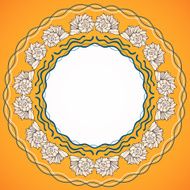 Decorative round frame with shells N3