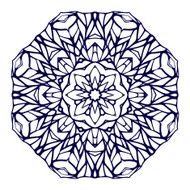 Round kaleidoscopic lace ornamental background N3
