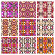 set of different seamless colored vintage geometric pattern N31